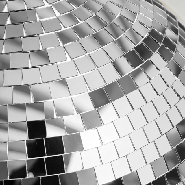 Alt view image 7 of 7 - Yescom 16 Pack Hanging Disco Balls Set Mirror Glass Spheres Silver & Purple