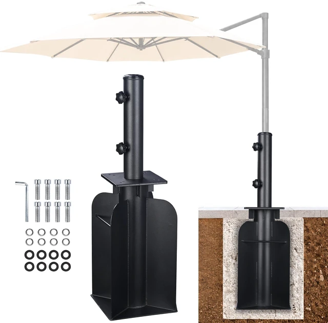 Main image of Yescom Heavy Duty In-ground Umbrella Base with Stand Tube for Cantilever Flagpole Commercial Grade for Country Club Patio Lawn Grass