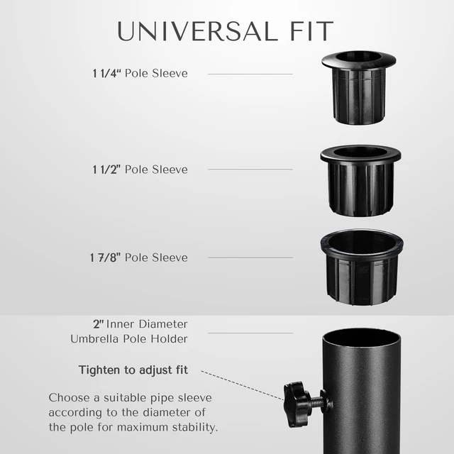 Alt view image 3 of 7 - Yescom Heavy Duty In-ground Umbrella Base with Stand Tube for Cantilever Flagpole Commercial Grade for Country Club Patio Lawn Grass