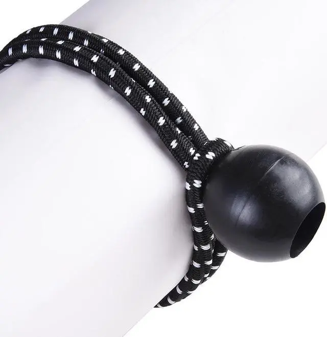 Alt view image 5 of 5 - 25 pcs 6" Black Elastic Ball Bungee Loop Cord Tie Down Strap Wire Fix Canopy Tarp Tent