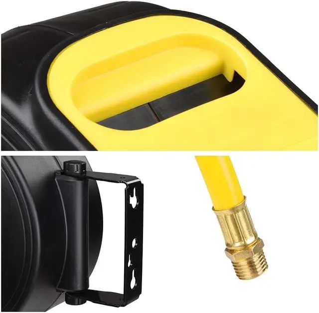 Alt view image 5 of 5 - Yescom 5/16" x 33 ft Retractable Air Hose Reel Auto Rewind Ceiling / Wall Mount 180° Swivel Air Compressor