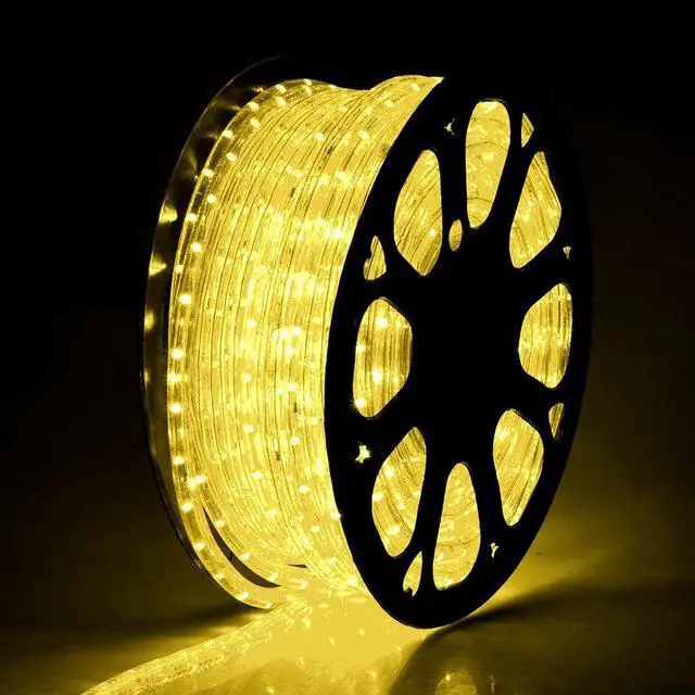 Alt view image 2 of 7 - DELight 150 Ft. 2 Wire LED Rope Light Holiday Valentine Decorative Lighting Warm White