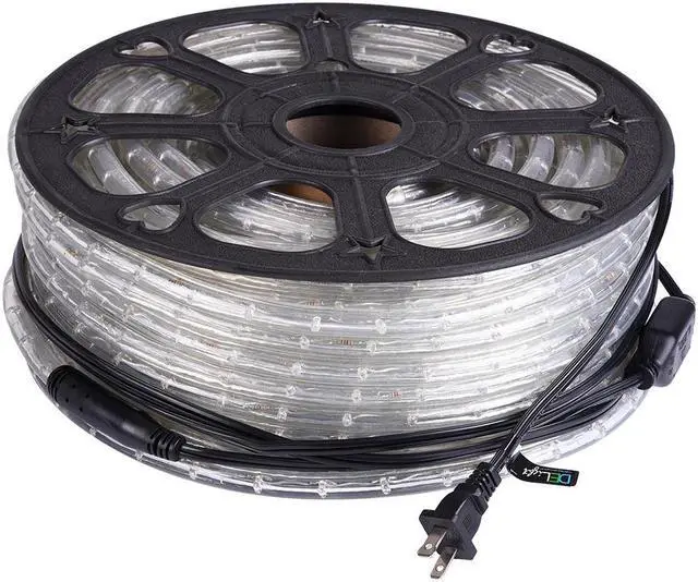 Alt view image 4 of 7 - DELight 150 Ft. 2 Wire LED Rope Light Holiday Valentine Decorative Lighting Warm White