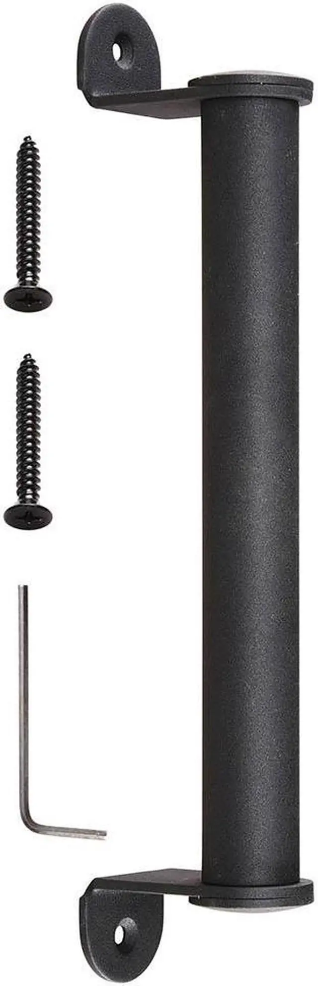 Alt view image 2 of 7 - 2x 10" Sliding Barn Door Cylindrical Handle Heavy Duty Cast Iron Pull Gate Shed Cabinet Matte Black