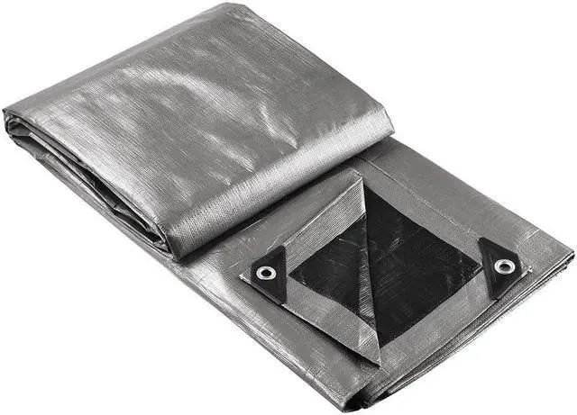 Alt view image 4 of 10 - 10x15ft Heavy Duty Reinforced Poly Tarp 10-mil Multi Purpose Canopy Tent Cover Waterproof Tarpaulin Outdoor