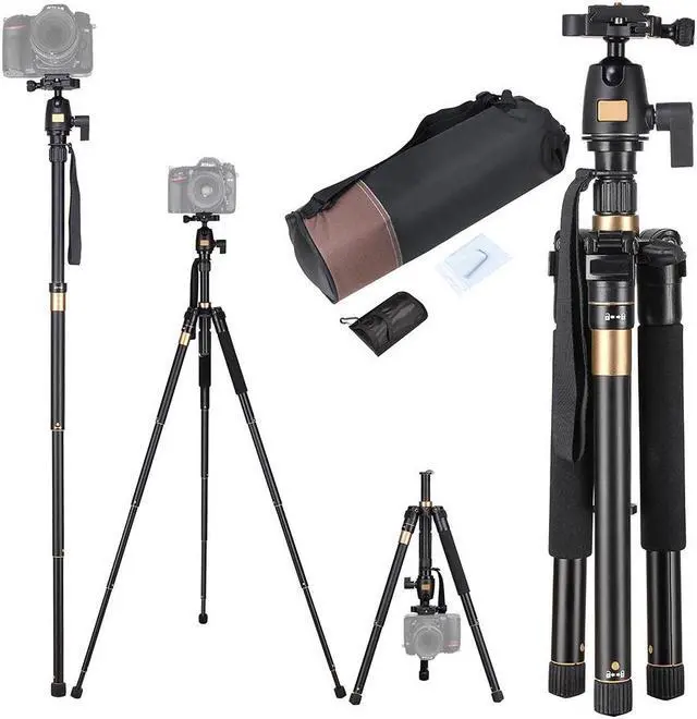 Main image of 60" Tripod Monopod DSLR Camera Set w/ Ball Head Pocket Travel Photographic Aluminum