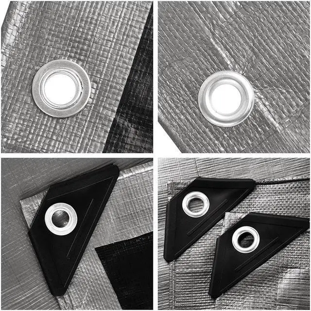 Alt view image 7 of 7 - 18x24ft Heavy Duty Reinforced Poly Tarp Multi Purpose Canopy Tent Cover Waterproof Tarpaulin Outdoor