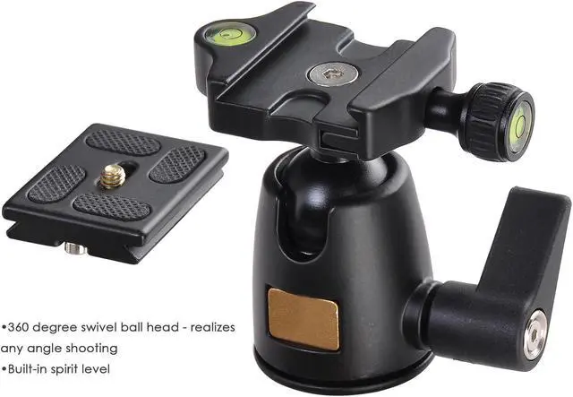 Alt view image 7 of 7 - 60" Tripod Monopod DSLR Camera Set w/ Ball Head Pocket Travel Photographic Aluminum