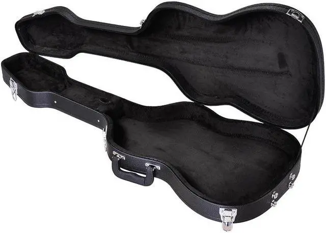 Alt view image 4 of 13 - Electric Guitar Hard Case for Stratocaster Style Wooden Hard Shell Lockable Black