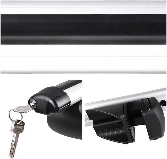 Alt view image 6 of 7 - Universal 48" Car Top Luggage Cross Bar Roof Rack Roof Top Cargo Carrier SUV Aluminum Pair