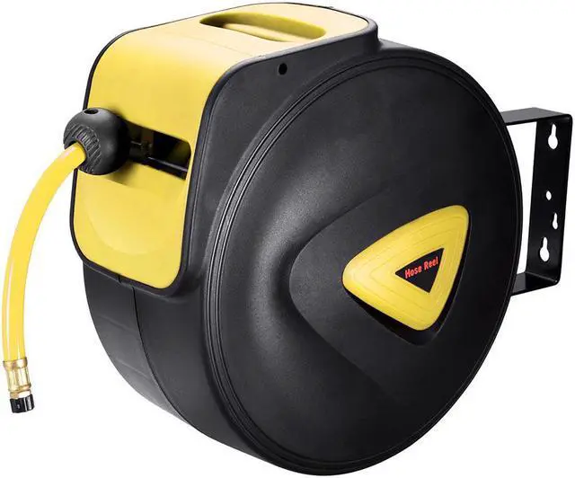 Alt view image 7 of 7 - Yescom 3/8" x 65 ft Retractable Air Hose Reel 300 PSI Max Auto Rewind Ceiling / Wall Mount 180° Swivel Air Compressor