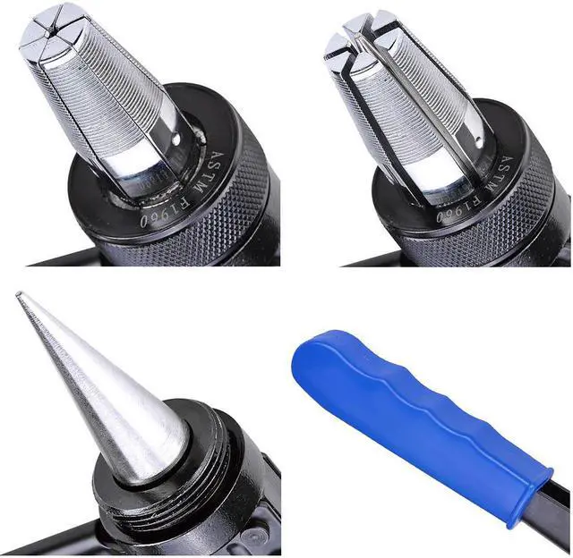 Alt view image 5 of 7 - PEX Expansion Tool Kit Tube Expander w/ 1/2" 3/4 1 Expander Heads Carry Case