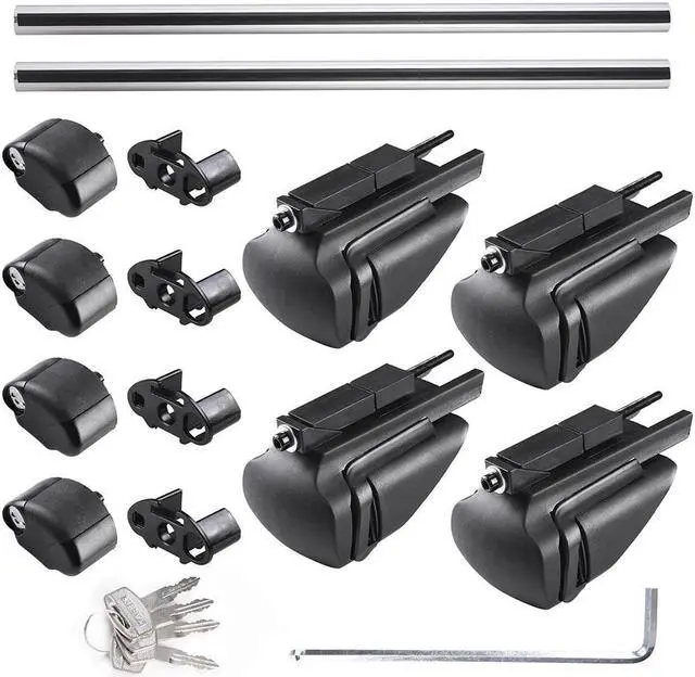 Alt view image 7 of 7 - Universal 48" Car Top Luggage Cross Bar Roof Rack Roof Top Cargo Carrier SUV Aluminum Pair