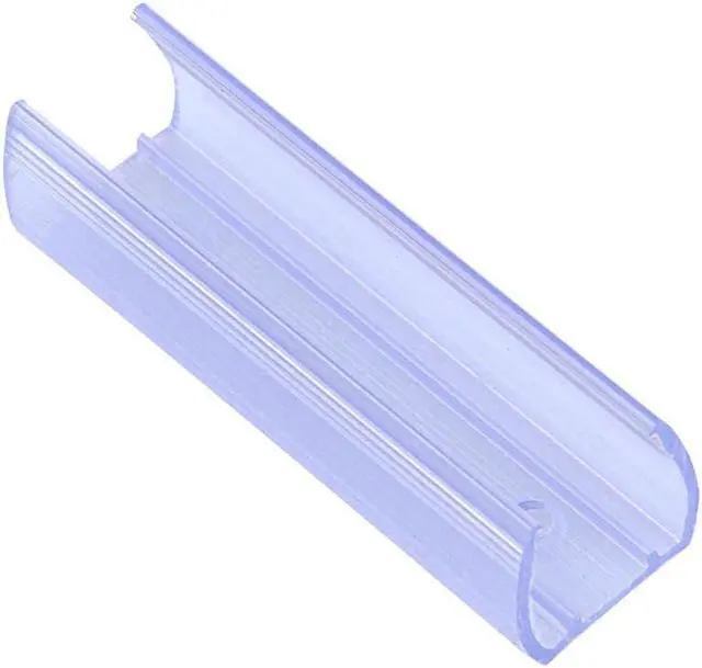 Main image of DELight 2" Plastic U Channel System 50PCS Clear PVC Universal LED Track Mounting Holder for 9/16" Neon Flex Strip Light