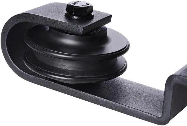 Alt view image 7 of 7 - 6.6 FT Country Style European American Bypass Steel Sliding Barn Wood Door Hardware Roller Track Kit
