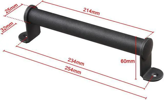 Alt view image 7 of 7 - 2x 10" Sliding Barn Door Cylindrical Handle Heavy Duty Cast Iron Pull Gate Shed Cabinet Matte Black