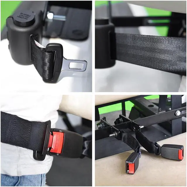 Alt view image 2 of 5 - Yescom Universal Golf Cart Seat Lap Belts Retractable for EZGO/Yamaha/Club Car 2 Pieces