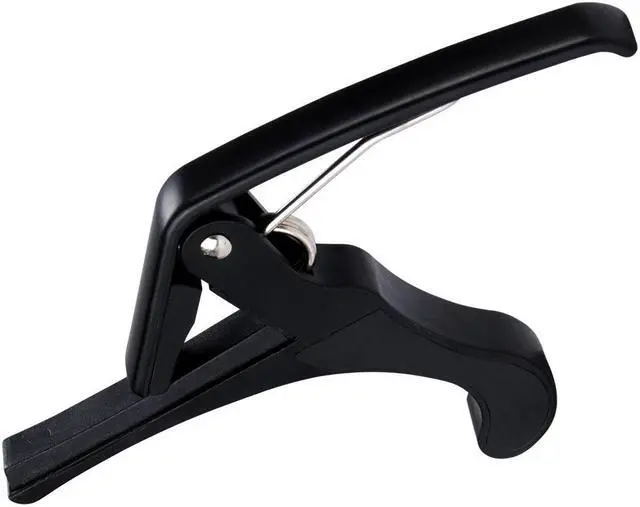 Alt view image 3 of 8 - Clamp Key Trigger Capo For Acoustic Electric Classical Guitar Black
