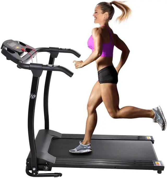 Alt view image 2 of 13 - 1100W Folding Electric Treadmill Portable Power Motorized Machine Running Jogging Gym Fitness