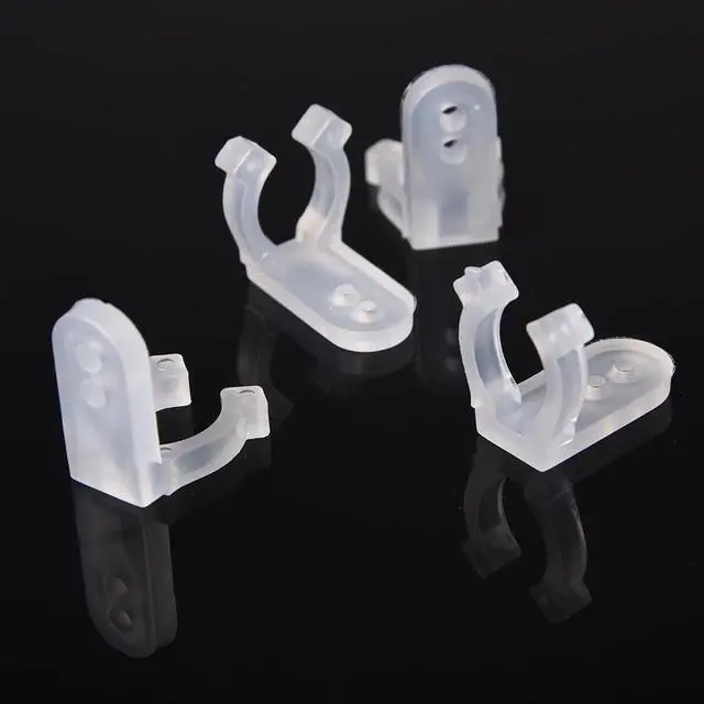 Alt view image 3 of 3 - DELight 50pcs 1/2" 13mm Clear PVC LED Rope Light Holder Wall Mounting Clips Accessories Standard Size