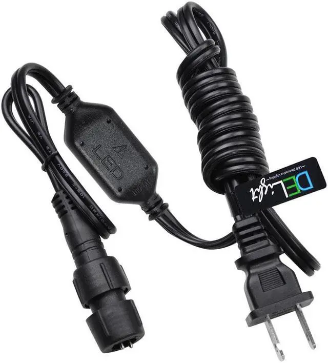 Alt view image 3 of 4 - DELight 10pcs 5ft Power Cords w/ Connectors End Caps 2 Wire Acc for LED Rope Light
