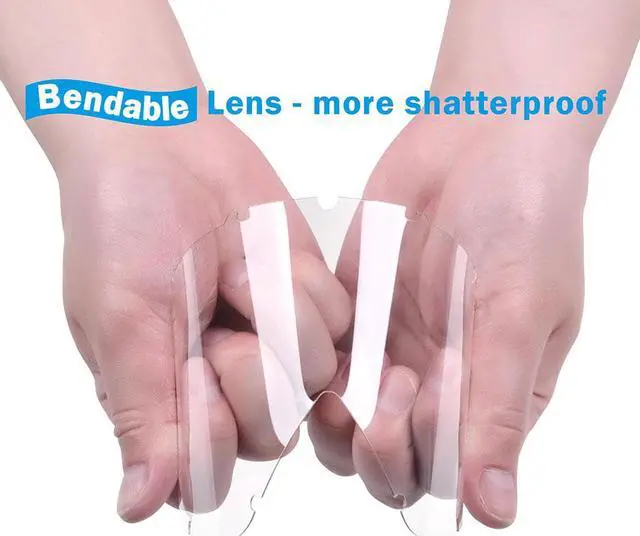 Alt view image 7 of 7 - AHR GOG01 Motorcycle Helmet Goggles Dirt Bike Motocross Riding Glasses Bendable ATV Goggles over Glasses Clear Lens