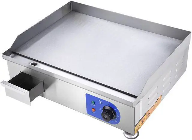 Alt view image 2 of 14 - 3500W 24" Electric Countertop Griddle Flat Top Commercial Restaurant BBQ Grill