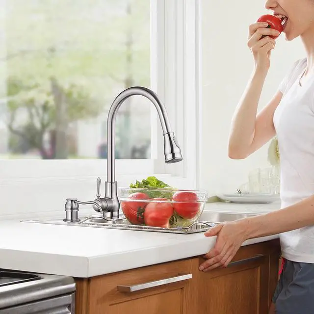 Alt view image 4 of 5 - Aquaterior® Built In Soap Dispenser Liquid Lotion Pump f/ Kitchen Bathroom Sink 400ml BN