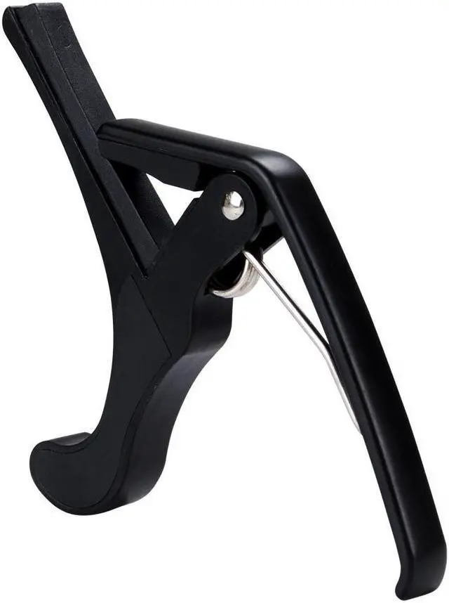 Alt view image 2 of 8 - Clamp Key Trigger Capo For Acoustic Electric Classical Guitar Black
