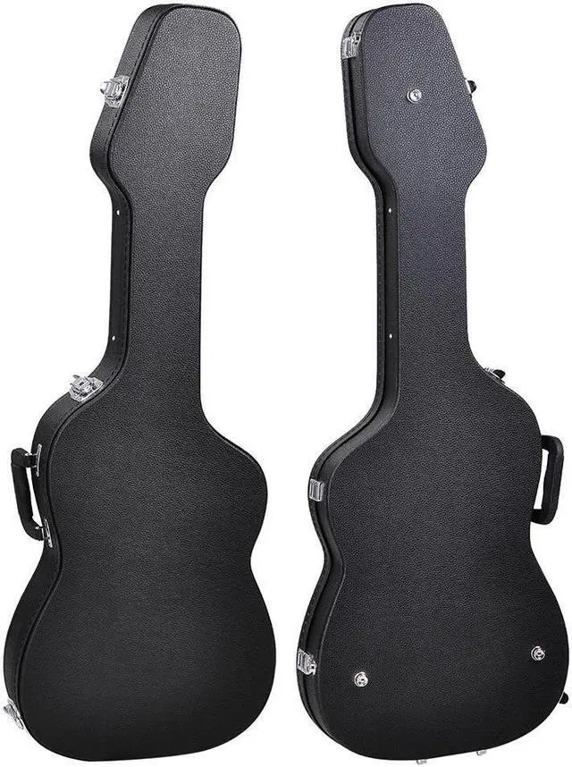 Alt view image 5 of 13 - Electric Guitar Hard Case for Stratocaster Style Wooden Hard Shell Lockable Black