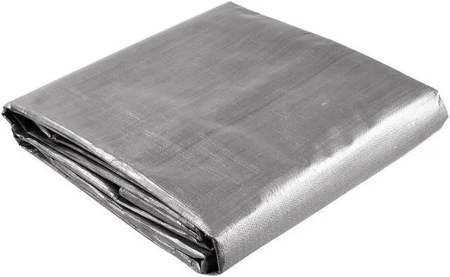 Alt view image 3 of 14 - 10x12ft Heavy Duty Reinforced Poly Tarp 10-mil Multi Purpose Canopy Tent Cover Waterproof Tarpaulin Outdoor