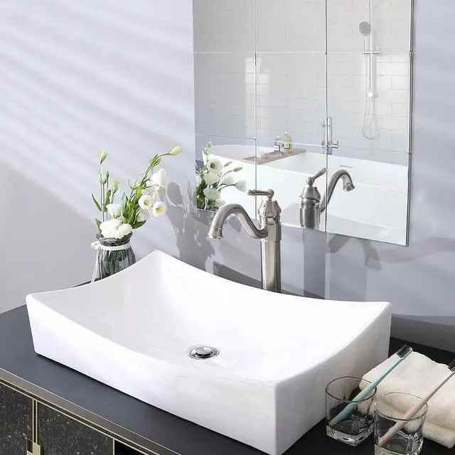 Alt view image 6 of 8 - Bathroom Lavatory Vessel Sink Faucet Swivel Spout Brushed Nickel