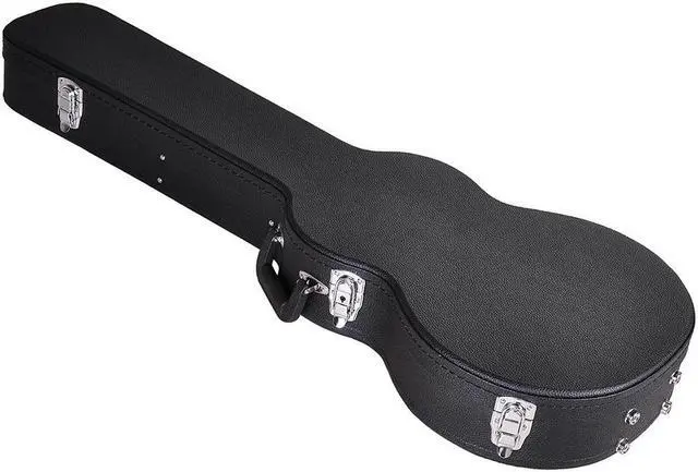 Alt view image 2 of 12 - Electric Guitar Hard Case for LP Les Paul Style Electric Guitar Wooden Hard Shell Lockable Black