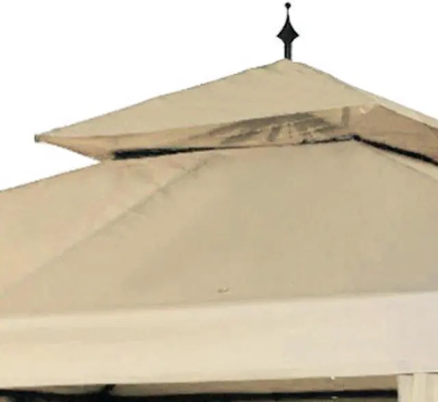 Alt view image 2 of 13 - Yescom 10x10Ft Canopy Cover Top 2Tier PU Water Resistance for Brand_Model Walmart/MS17-31-4-2 Arrow Gazebo Outdoor Beige