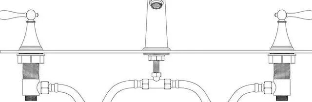Alt view image 6 of 6 - Aquaterior® 3 Hole Bathroom Faucet for Undermount Sink Widespread 2 Handle Basin Mixer Taps Chrome