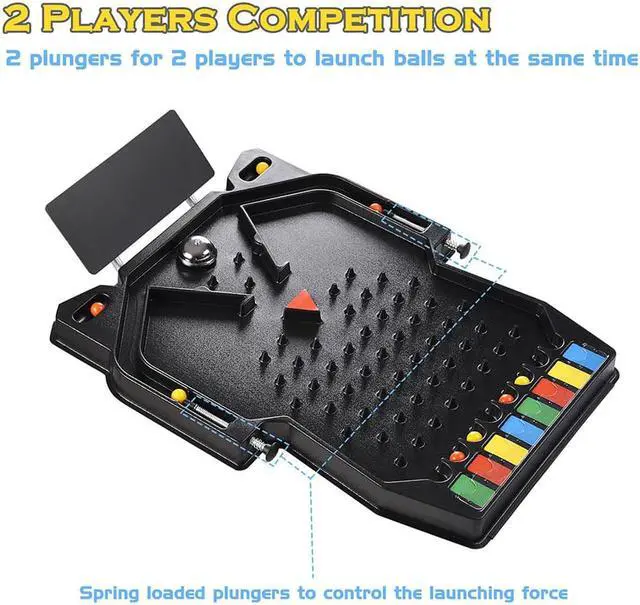 Alt view image 3 of 12 - WinSpin Pinball Machine Tabletop Floor Stand Game Board Carnival Indoor Outdoor