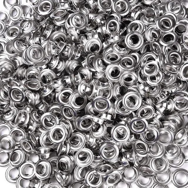 Alt view image 3 of 5 - Yescom 1000 pcs Grommet Kit 3/8 inch Size #2 Nickel Grommets for Fabric Leather Tarp Auto-feeding Eyelet Machine