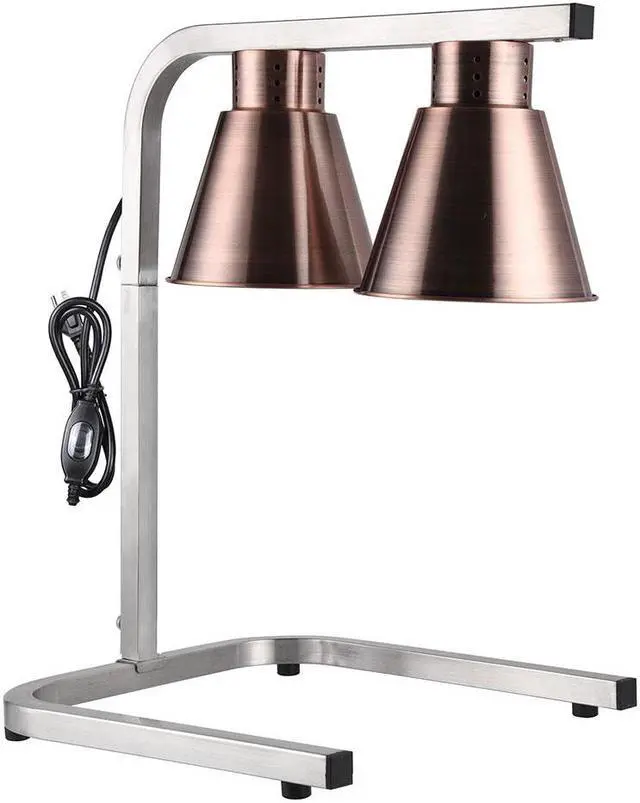 Main image of Aluminum Dual Heat Lamp Food Warmer Countertop Kitchen Buffet Court Restaurant