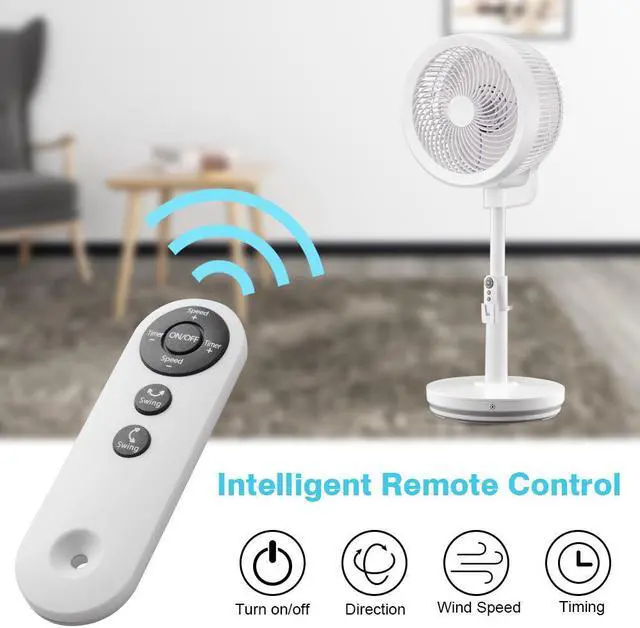 Alt view image 4 of 7 - Yescom Remote Control Pedestal Fan Height Adjustable Cooling Fan Bedroom Office