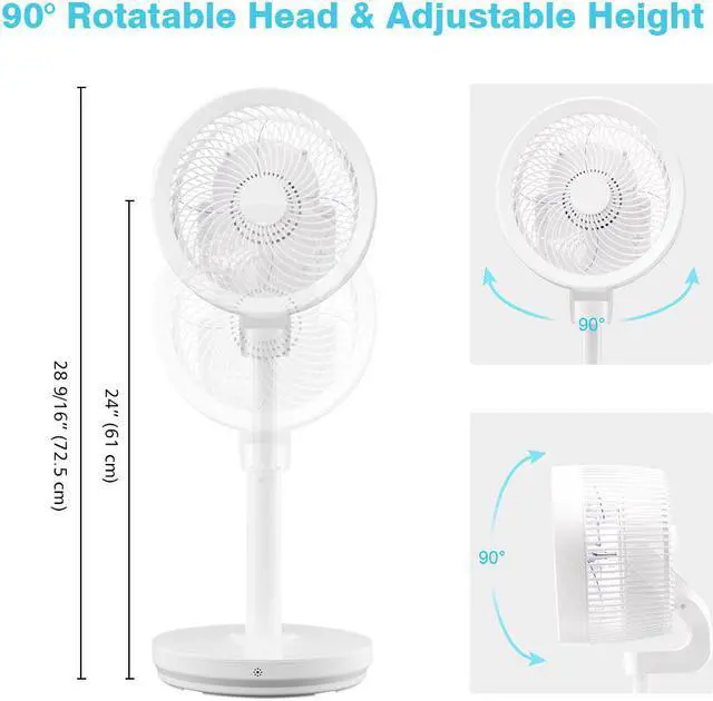 Alt view image 2 of 7 - Yescom Remote Control Pedestal Fan Height Adjustable Cooling Fan Bedroom Office