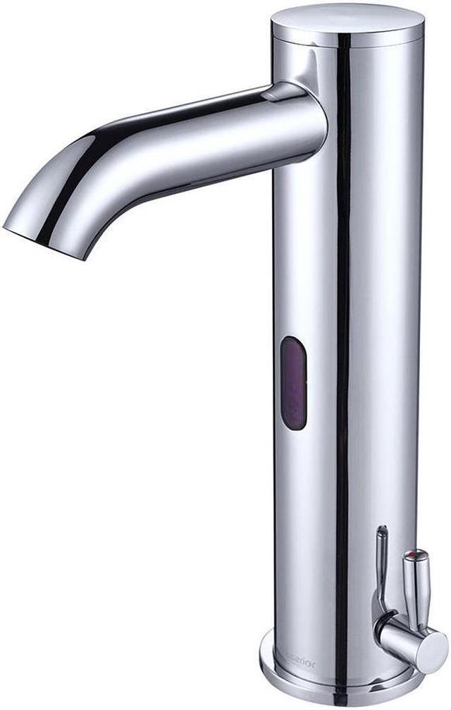 Main image of Aquaterior Automatic Sensor Bathroom Faucet 1 Hole Touchless Above Counter Sink Mixer Tap