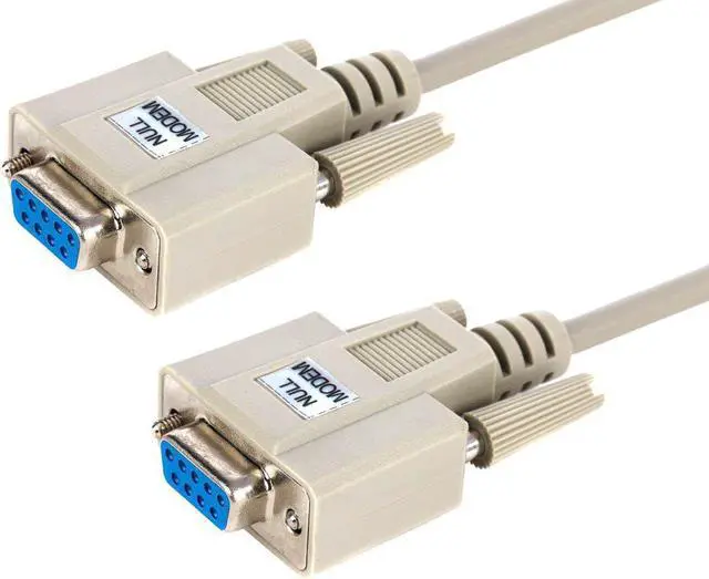 Main image of Monoprice Molded Null Modem Cable - 10 Feet - DB9 Female/Female