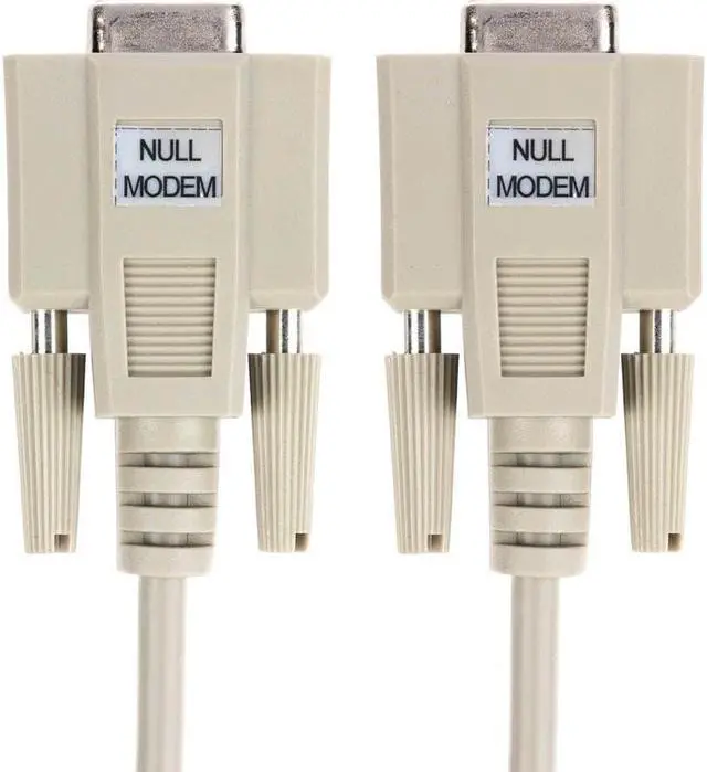 Alt view image 2 of 7 - Monoprice Molded Null Modem Cable - 10 Feet - DB9 Female/Female