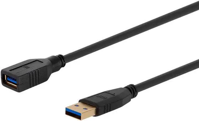 Alt view image 2 of 8 - Monoprice USB 3.0 Type-A to Type-A Female Extension Cable - 6ft, Black, 32AWG, TPE Jacket, Compatible with Mouse, Printer, USB Keyboard, Flash Drive