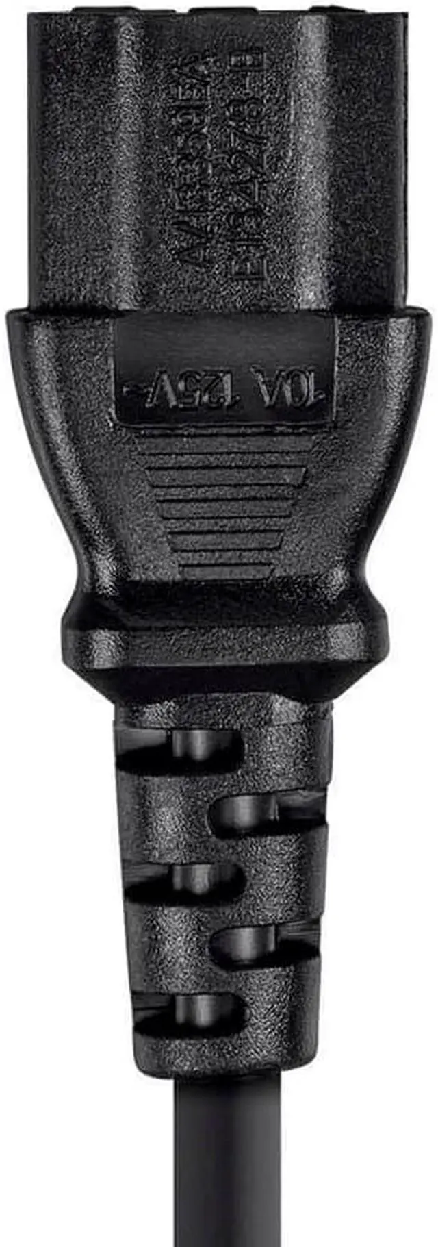 Alt view image 5 of 6 - Monoprice Extension Cord - 25 Feet - Black, IEC 60320 C14 to IEC 60320 C13, 18AWG, 10A, 3-Prong, SVT, For Powering Computers, Monitors, Peripherals