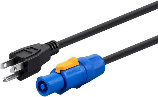 Main image of Monoprice Pro Power Cable - 6 Feet | 16 AWG NEMA 5-15P to powerCON Connector - Stage Right
