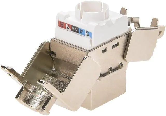 Alt view image 5 of 12 - Monoprice Cat7 or Cat6A RJ-45 Shielded Toolless Keystone Jack (10 pack) Shielded, Tool-Free Connection -  Entegrade Series