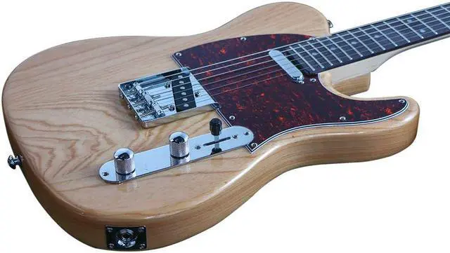 Alt view image 4 of 5 - Monoprice Retro DLX Plus Solid Ash Electric Guitar - Natural, With Gig Bag, Ash Body, Maple Neck, Professionally Set-up in the US - Indio Series