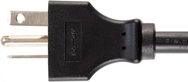 Alt view image 3 of 6 - Monoprice Heavy Duty Power Cord - 3 Feet - Black | NEMA 6-20P to IEC 60320 C13, 14AWG, 15A/1875W, SJT, 125V