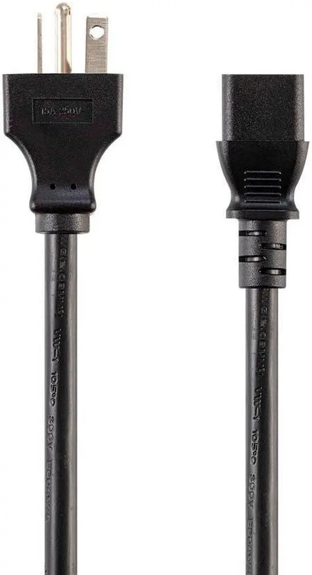 Main image of Monoprice Heavy Duty Power Cord - 3 Feet - Black | NEMA 6-20P to IEC 60320 C13, 14AWG, 15A/1875W, SJT, 125V
